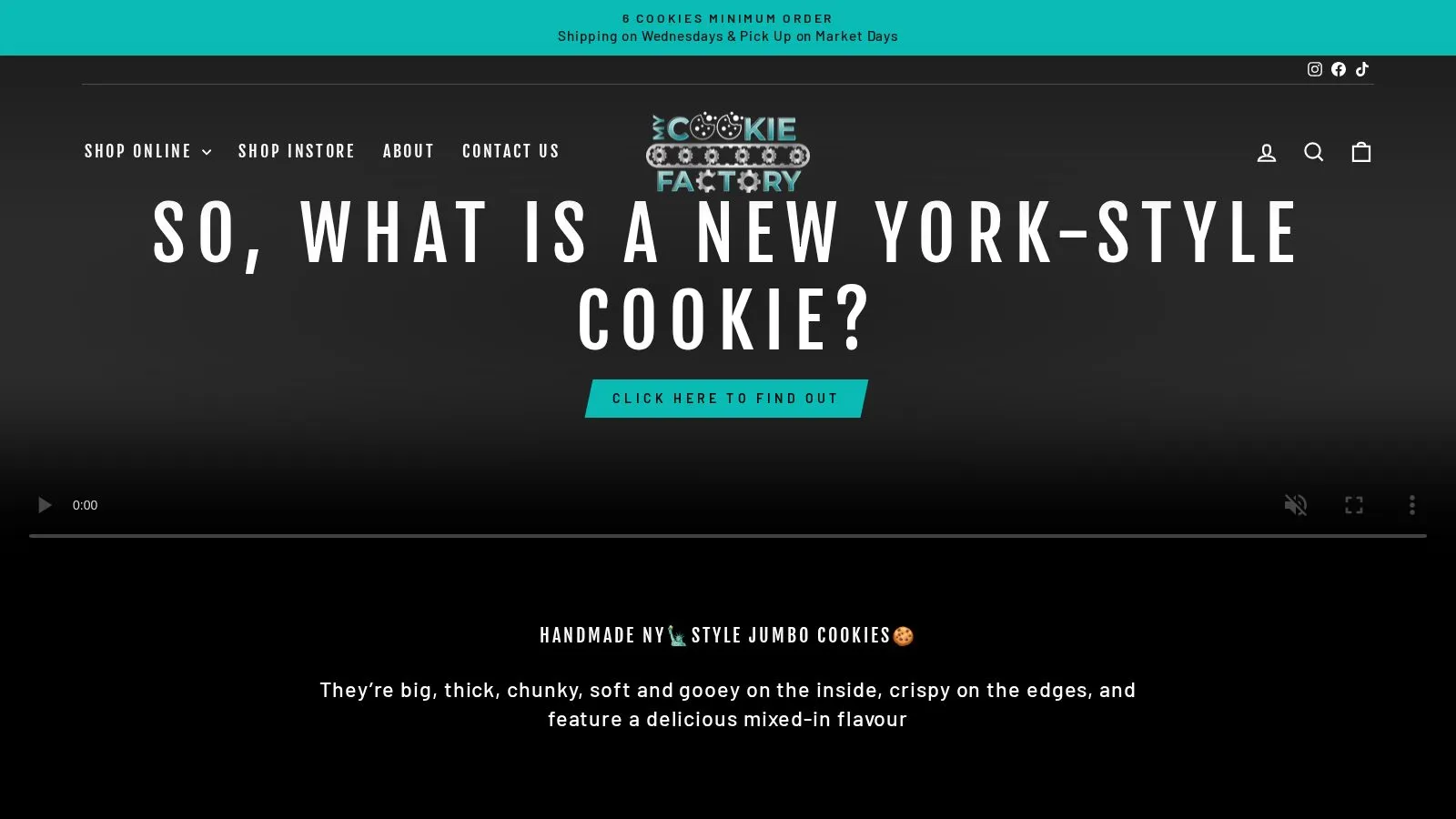 My Cookie Factory homepage